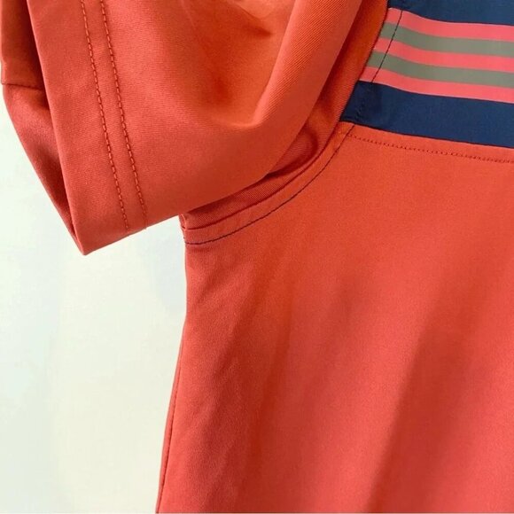 IZOD Men's Golf Polo in Salmon and Navy Size L - Short Sleeve with stretch - Picture 3 of 15